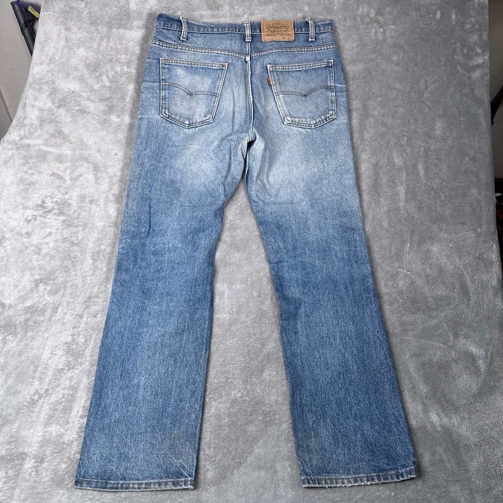 Vintage Levis Jeans Men 34x32 Fits 32x30 Orange Tab 517 Bootcut Made in USA 80s